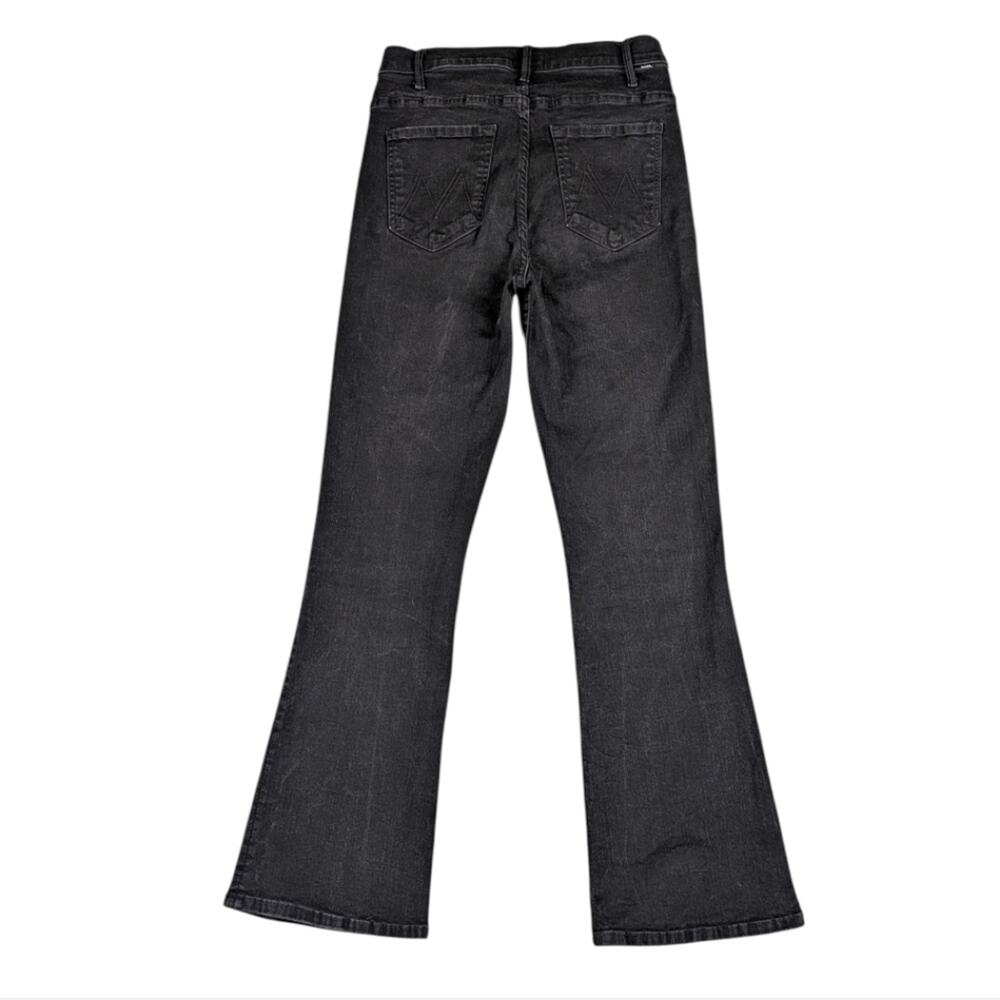 MOTHER The Hustler Ankle Jeans 27 Not Guilty Black High Rise Kick Flare J1837 - Picture 7 of 12